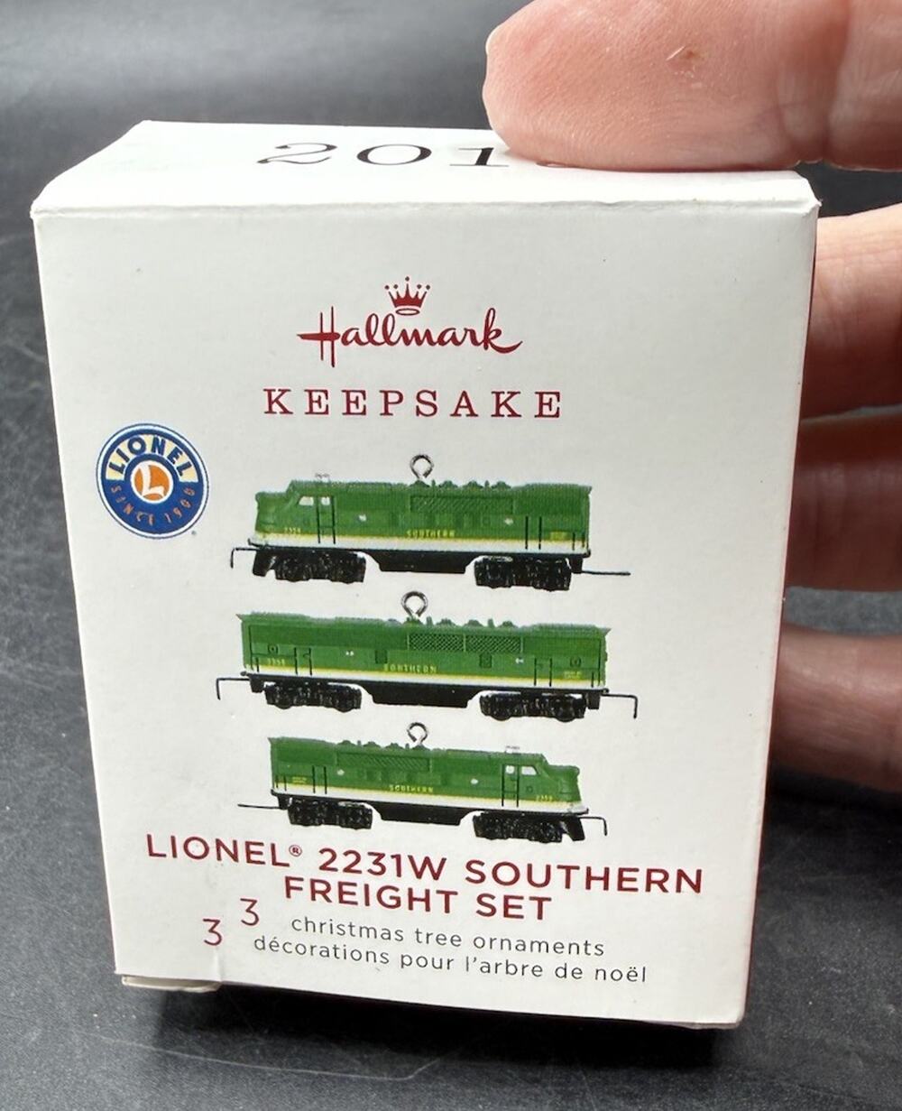 Hallmark Keepsake Lionel 2231W Southern Freight Set Ornament MIB -48D